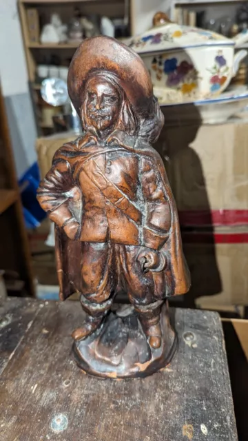 Statue Mousquetaire en terre cuite d'Artagnan par Francis Lascour