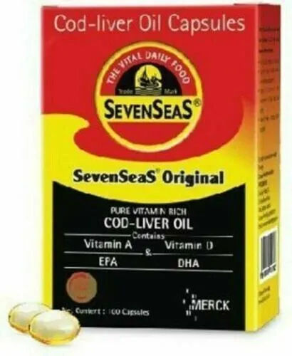 100 Capsules Seven Seas Cod Liver Oil for healthy immune system and body