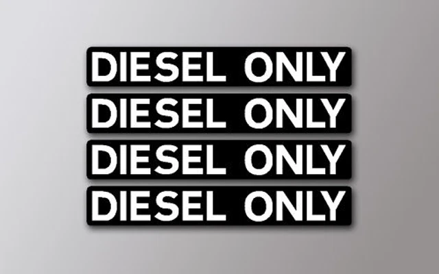 Red Black Diesel Stickers 4 Diesel Only Fuel Stickers – Red & Black Warning Decals For Gas Caps & Vehicles Gasoline Only Sticker - Foto 13