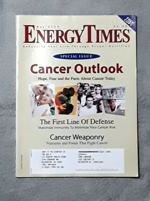 Energy Times Magazine May 2002 Cancer Outlook Issue
