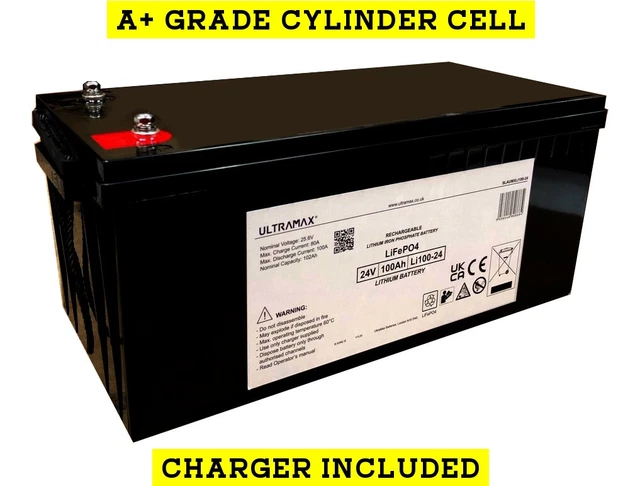Lot De 2 Batteries ANENJI LiFePO4 12V 100A (1.28Kwh) Avec BMS – Montage Mural