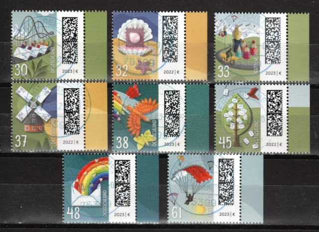 Bund Nr. 3702-04, 3732-3736 Welt der Briefe 30, 32,33,37,38,45,48,61 Vollstempel