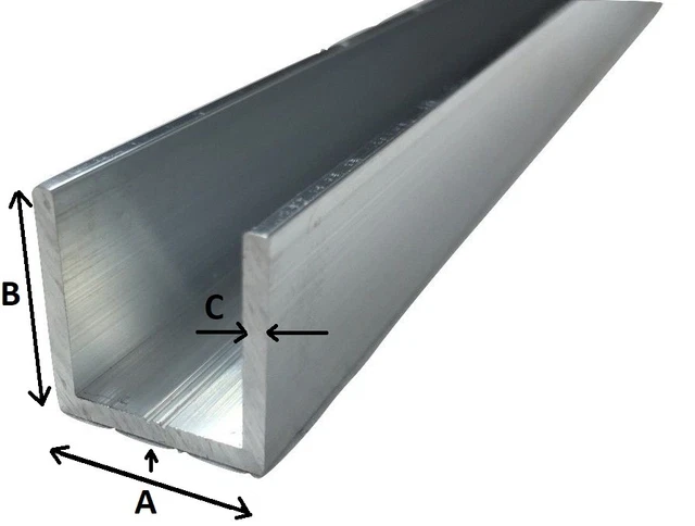 Aluminium U-Profil 40x80x40x3 Mm – 2000 Mm Länge, EN AW-6060, Von Thyssenkrupp
