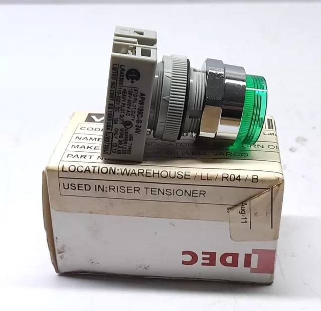 IDEC APW199D-G-24V Grün Panel Halterung Indikator Nova 223256
