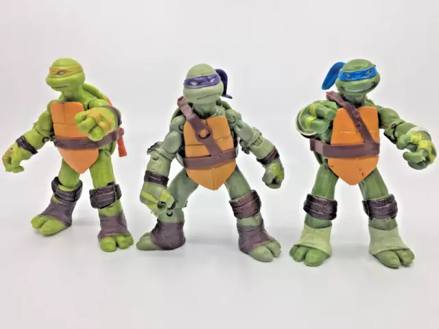 Teenage Mutant Ninja Turtles 5" Figures Set Of 3 Job Lot 2012 Playmates Tmnt