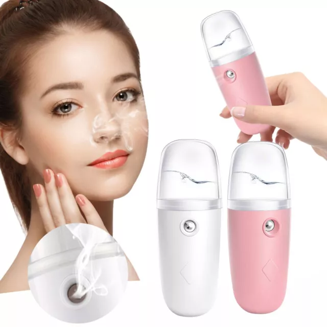 Facial Portable Mini Cool Mist Facial Steamer Moisturizing Hydrating Face New
