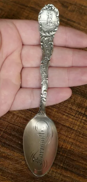 Antique Towle Sterling Silver Farmville - Virginia Souvenir Spoon