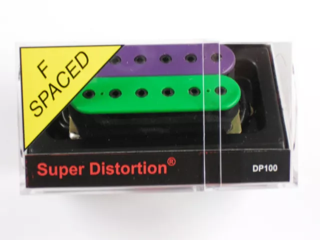 DiMarzio F-spaced Super Distortion Bridge Green/Purple W/Black Poles DP 100