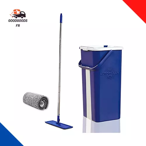 Kit Balai Serpillère & Seau Essoreur  Autoclean MOP - Le Système Lave-Sol