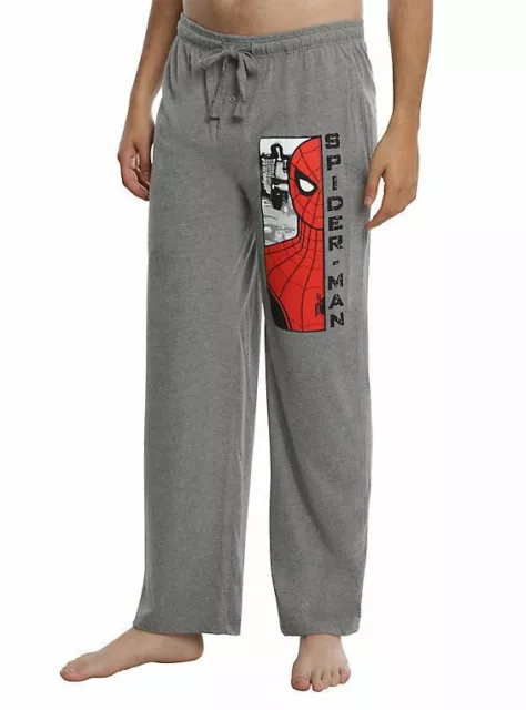 Mens Womens NEW Spider-Man Half Portrait Pajama Lounge Pants Size XS-2XL