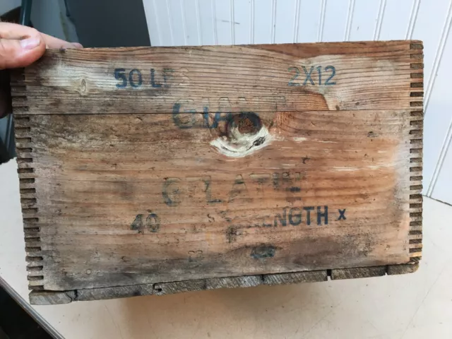 Atlas Powder Co. Empty Wood Crate Box High Explosives Electric  Blasting Caps 4