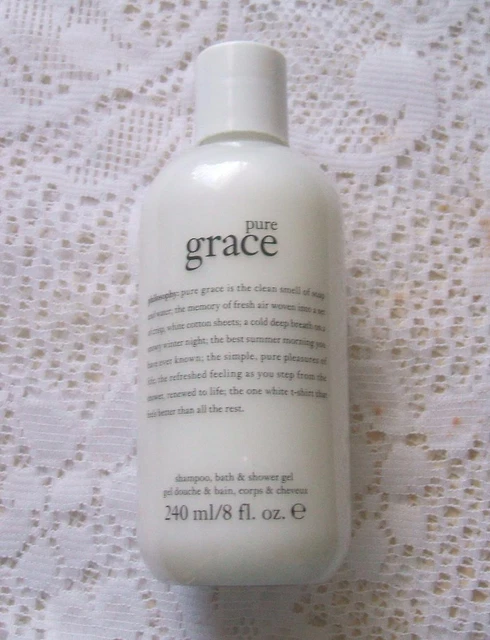 Champú, gel de ducha y baño de burbujas Philosophy Pure Grace 8 oz nuevo