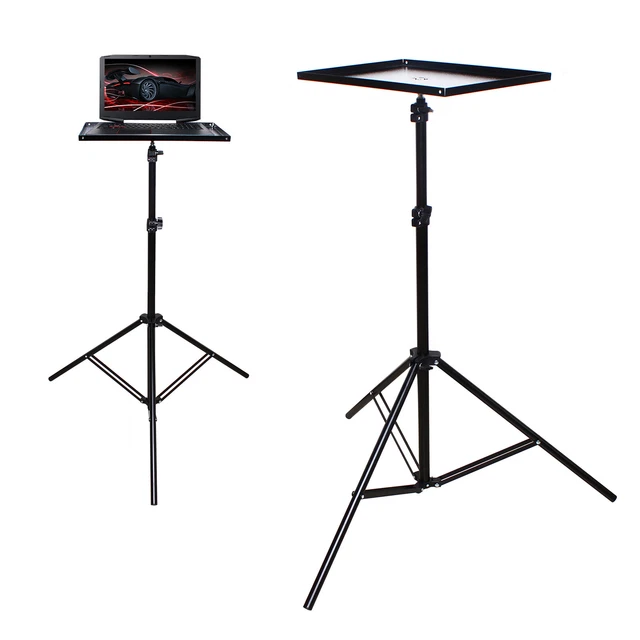 Support Plateau Pour Projecteur Ou Ordinateur - Lot De 2 Plateaux Noirs Avec Vis 1/4" | Stable Et Universel
