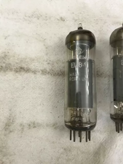 EL84/6BQ5 2 pcs Siemens Valvo. Vacuum tubes. NOS. Vintage.