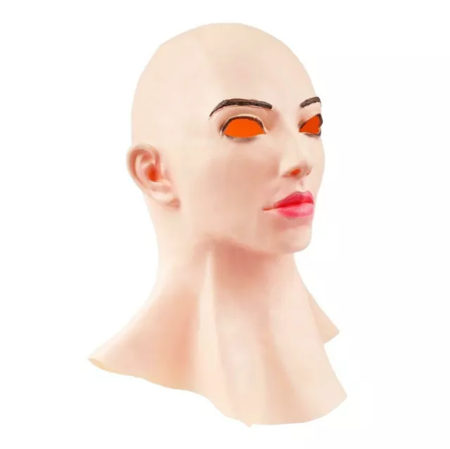 Maschera in lattice viso donna realistica Halloween per travestimento 2