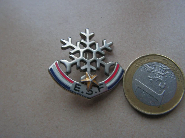 INSIGNE CHAMOIS D'ARGENT Ancien Modèle 1945 ECOLE Du SKI FRANCAIS EUR