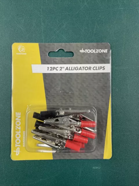 Alligator Clips Crocodile Spring 12pc 2” testing soldering clamp test clamps