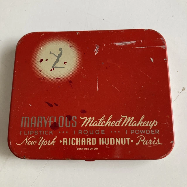 Vintage Richard Hudnut Marvelous Matched MakeUp Tin And Compacts Vintage Richard Hudnut Marvelous Matched MakeUp Tin And Compacts