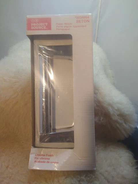 Project Source Seton Chrome Wall Mount Toilet Paper Holder Spring Loaded 0034894