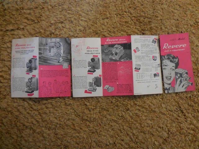 Revere Photo Equipment 1955 Models - Advertising Pamphlet