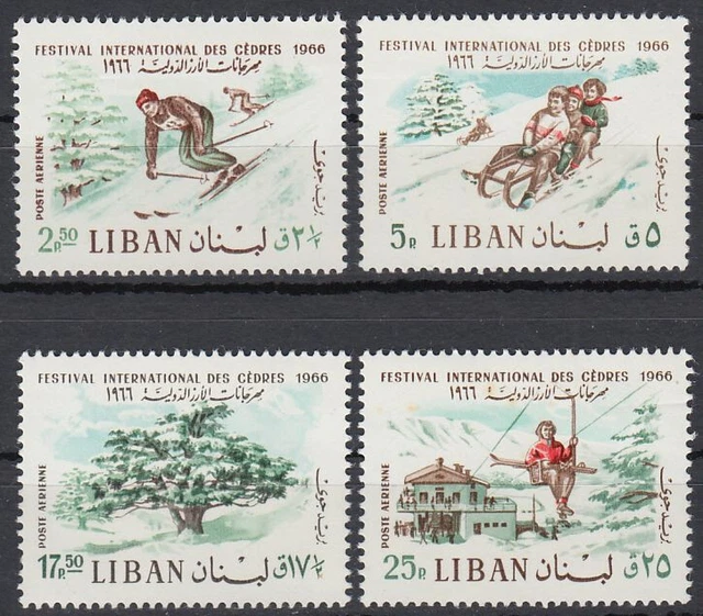 Liban Lebanon 1966 **/MNH (spots) Mi.954/57 Winter sports [sz0338]