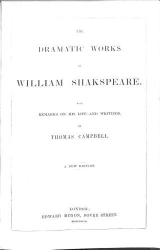 Dramatic Shakespeare THE DRAMATIC WORKS of William Shakespeare £28.21 - PicClick UK