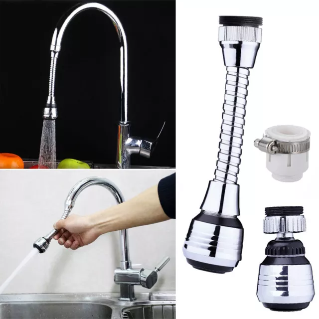 360° Rotate Swivel Water Saving Tap Aerator Diffuser Faucet Nozzle Filter 2 Mode