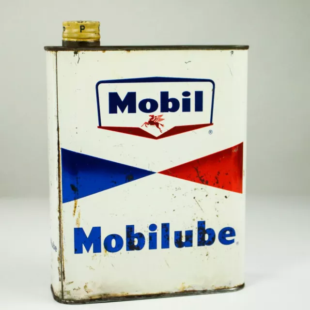 Mobiloil Öl Dose Kanister 2l Pegasus Motor Oil Mobilube Petromobilia 60er 70er