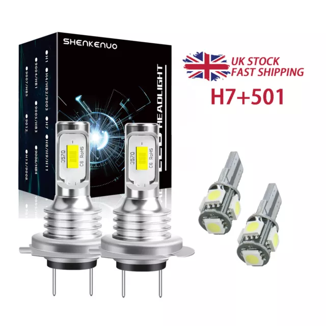 H7 Headlight 499 Bulbs Xenon 100w Super Bright Allweather White Hid 477 x2  12v