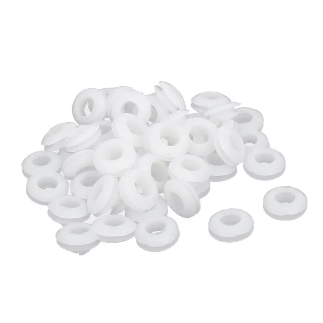 Firewall Wiring Electrical Wire Gasket Rubber Grommets White 8mm Inner Dia 50pcs