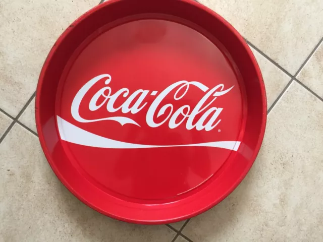 Coca Cola   Grande Vassoio In Lamiera  Nuova Onda Dinamica Cm 35,5