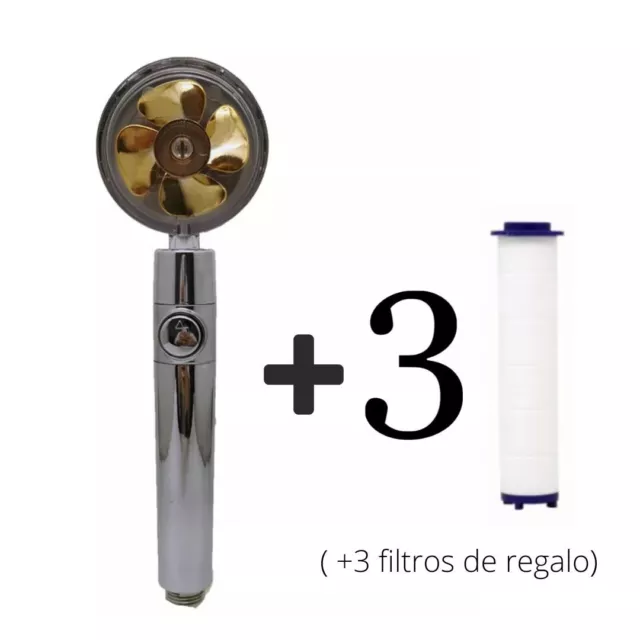 Cabezal De Ducha Universal  Con Ventilador Ahorro De Flujo De Agua (Head Shower)