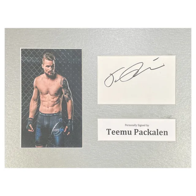 Signed Teemu Packalen Photo Display - 12x8 UFC Icon +COA