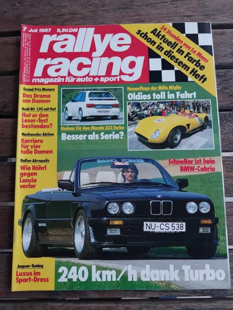 Rallye Racing 07/1987 BMW 325i E30 Cabrio - Toyota Supra 3.0i Gruppe A (295 PS)