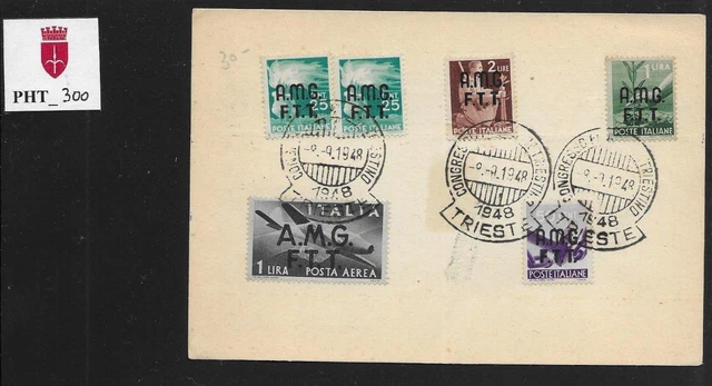 PHT_300. TRIESTE FTT. FDC Letter w. 1948 DEMOCRATIC stamps.