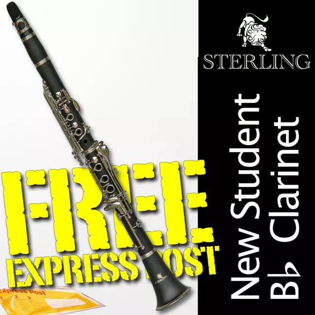 STERLING Bb CLARINET • With Case • Best Quality • BRAND NEW • Free Express Post