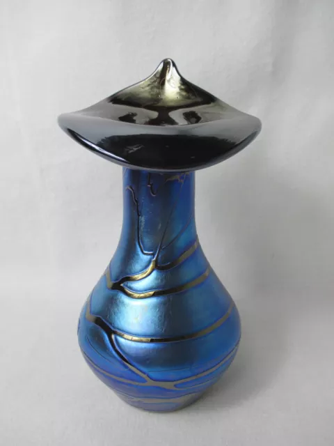 Jugendstil Glas Vase Pallme König um 1900