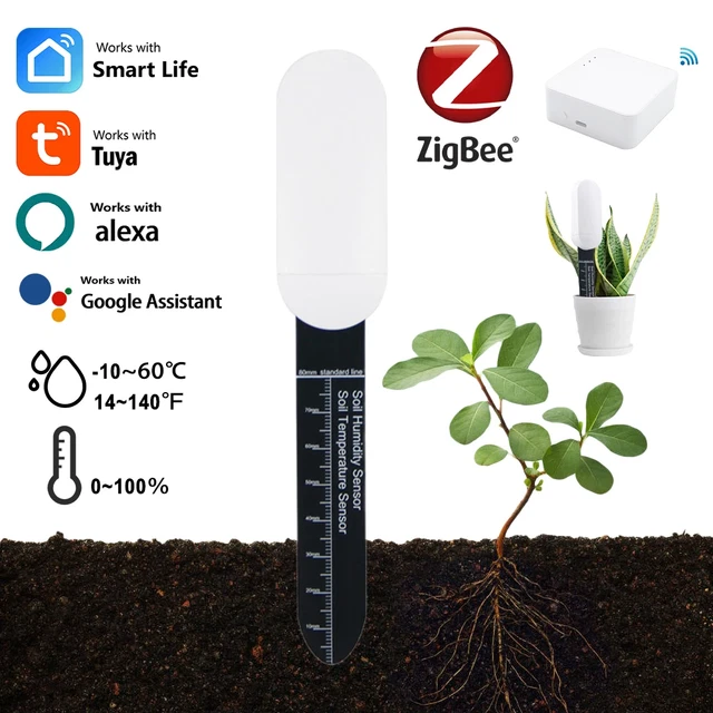SOIL MOISTURE SENSOR Zigbee Smart Monitor Plants Moisture Tester Flower ...