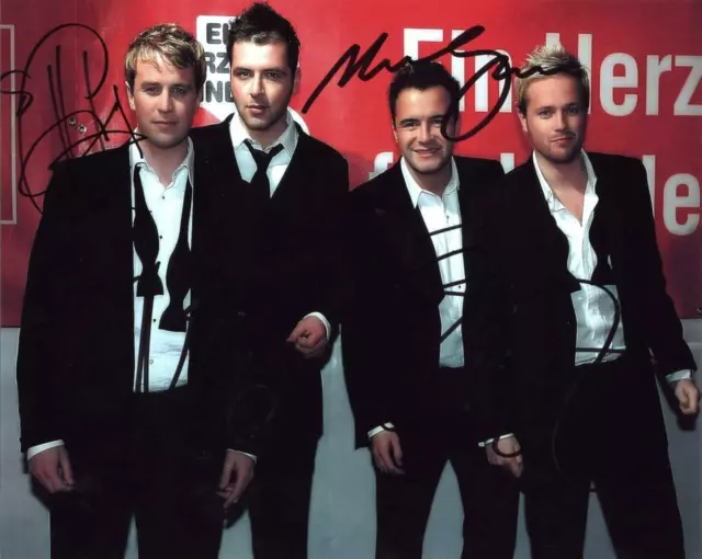 Westlife SIGNED AUTOGRAPHED 10" X 8" REPRODUCTION PHOTO PRINT
