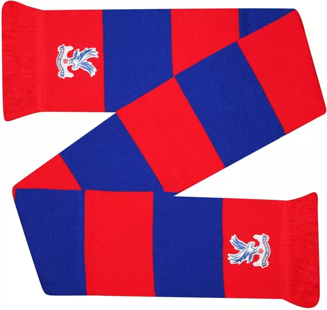 Official Crystal Palace Crest Football Fans Bar Scarf