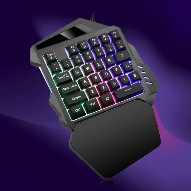 KEYBOARD WATERPROOF HUMANIZED Design Onehanded Gaming Pc Keyboard