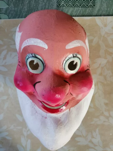 masque d'un jovial homme barbu, année 1950, 60, breveté sgdg, tbe