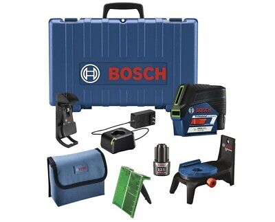 Bosch GCL100-80CG 12V Green-Beam Cross-Line Laser with Plumb Points Open Box