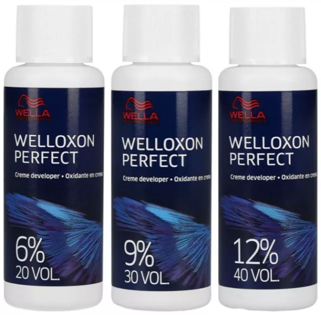 1x Wella Professional Welloxon Perfect %6 %9 %12 Prozent 60 ml Creme Entwickler