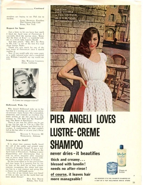 Pier Angeli Magazine Photo Clipping 1 Page L1520