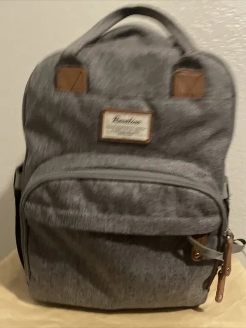 Ruvalino Diaper Bag Backpack, Multifunction Maternity Tote Waterproof Gray