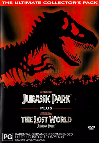 JURASSIC PARK and JURASSIC PARK THE LOST WORLD DVD 2 DISCS REGION 4 NEW/SEALED