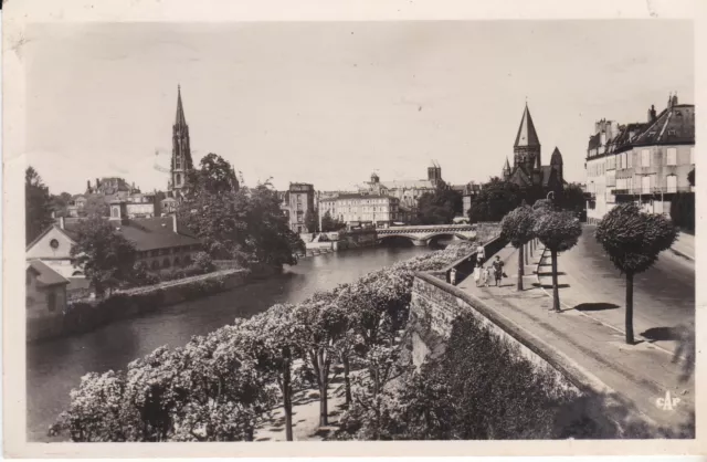 Cpsm Metz Vue Sur La Moselle Et Le Pont Moyen