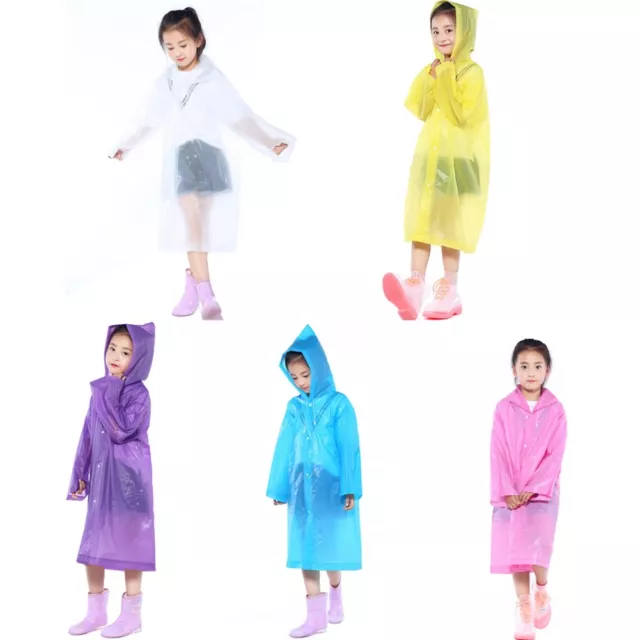 Kids Toddler Girls Boys Baby Raincoat Rain Hooded Jacket Poncho Coat Outwear AU
