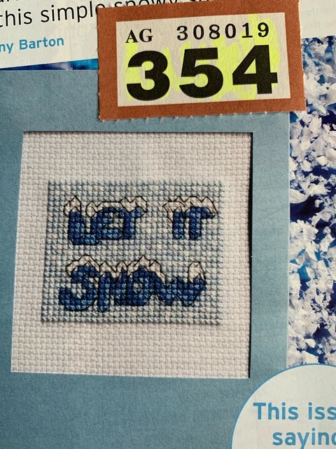 Stitcher’s Sayings Let It Snow Small Christmas Cross stitch Design chart